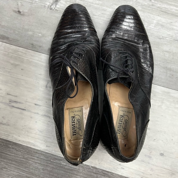 Traversi of Fratelli Dark Brown Lizard Skin Oxfords 9.5 D - Picture 7 of 11